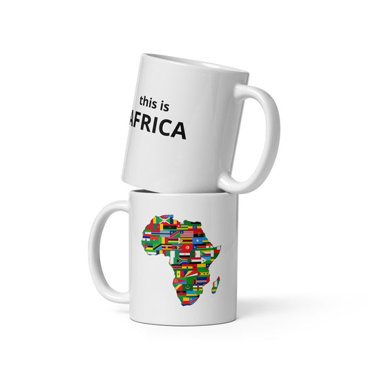 This is Africa White glossy mug