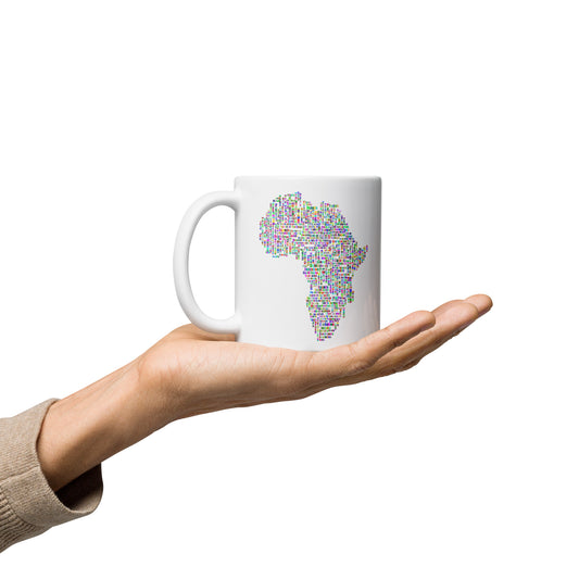 This is Africa White glossy mug