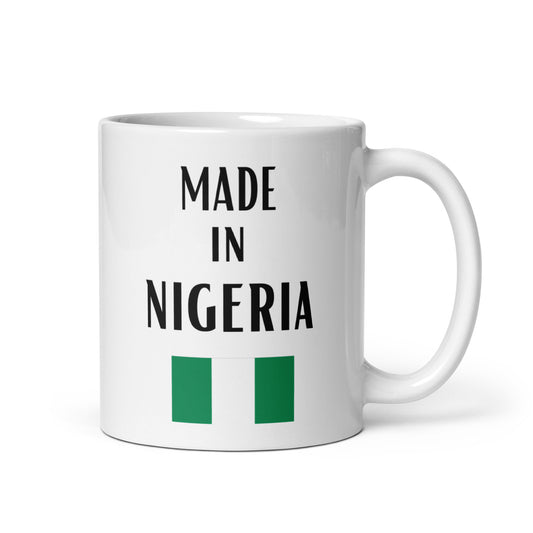 Made In Nigeria White glossy mug