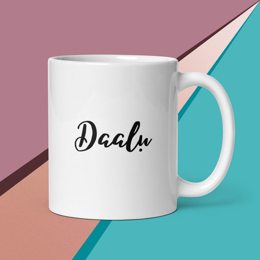 Daalu White glossy mug