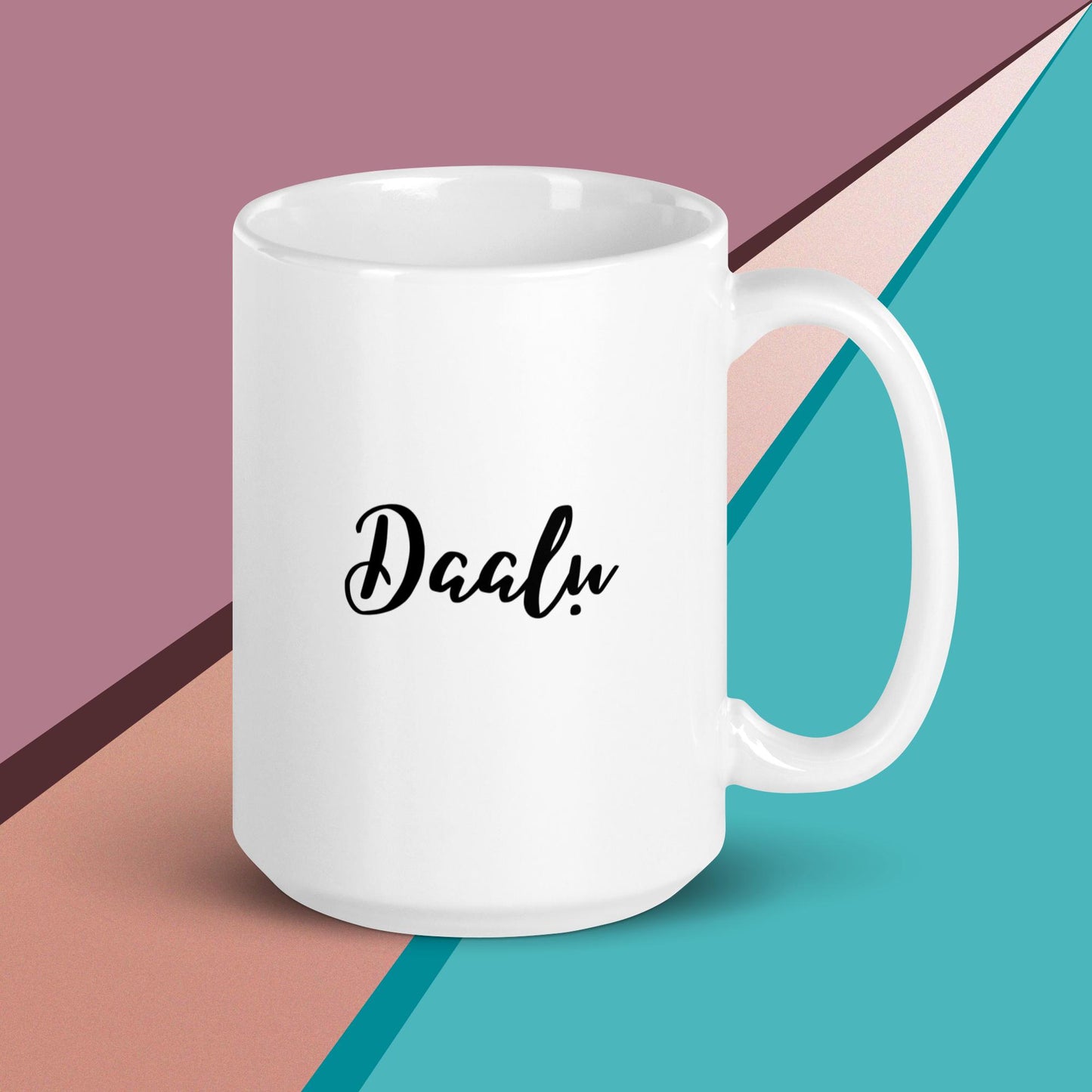 Daalu White glossy mug